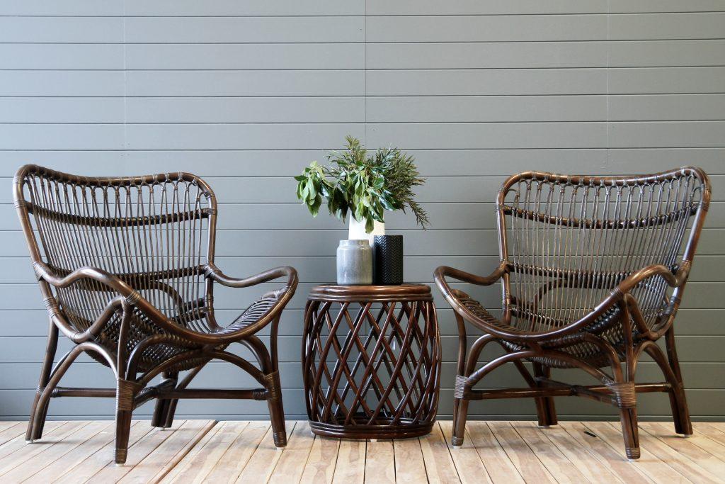 Cane chairs deals for balcony