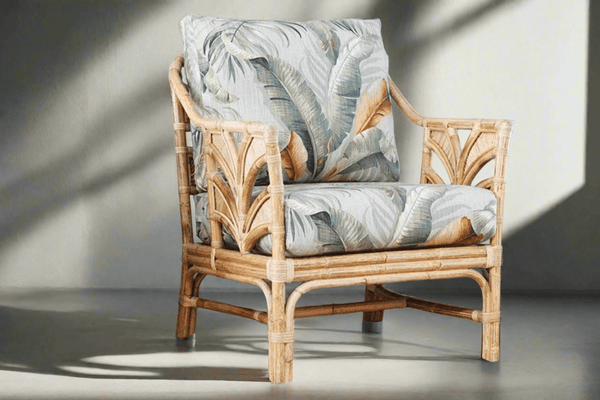 Stylish Cane Wicker Chair for Living Room – Natural Rattan Armchair with Eco-Friendly Materials