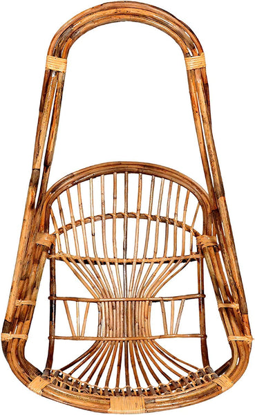 IRA Wooden Cane Swing Chair with Cushion & Accessories – Perfect for Balcony, Garden, Living Room, and Patio