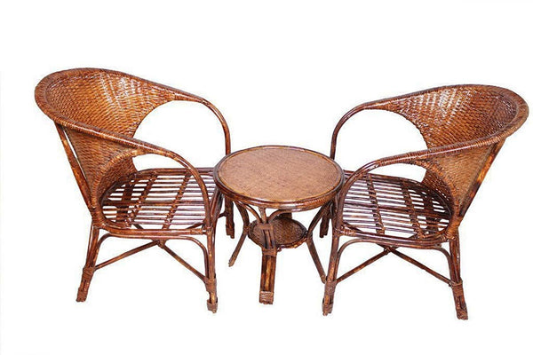 IRA Wicker Arm Chair with Table and Cushion - IRA Furniture