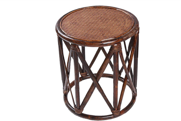 IRA Rattan and Wicker Round pouffe/Stool (Mudah) - IRA Furniture