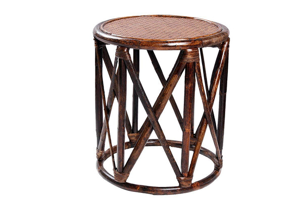 IRA Rattan and Wicker Round pouffe/Stool (Mudah) - IRA Furniture